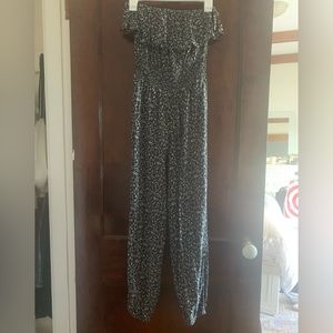 Black floral jumpsuit